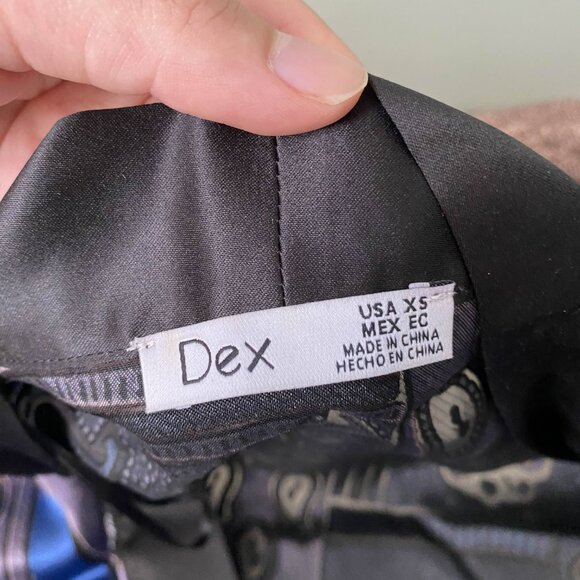 Dex Patterned Blue and Purple Kimono in XS - Picture 6 of 7